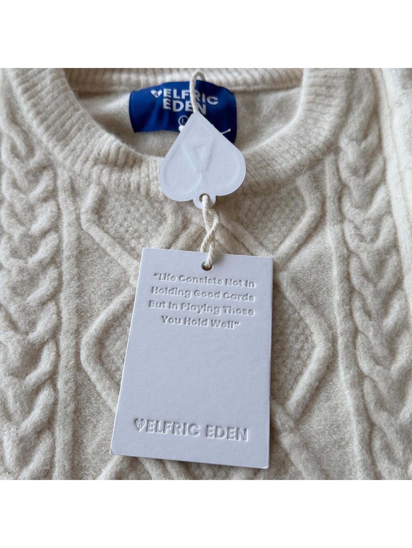 Aelfric Eden Cream Cable Knit Crewneck Sweater Large Nwt — image 2 of 7